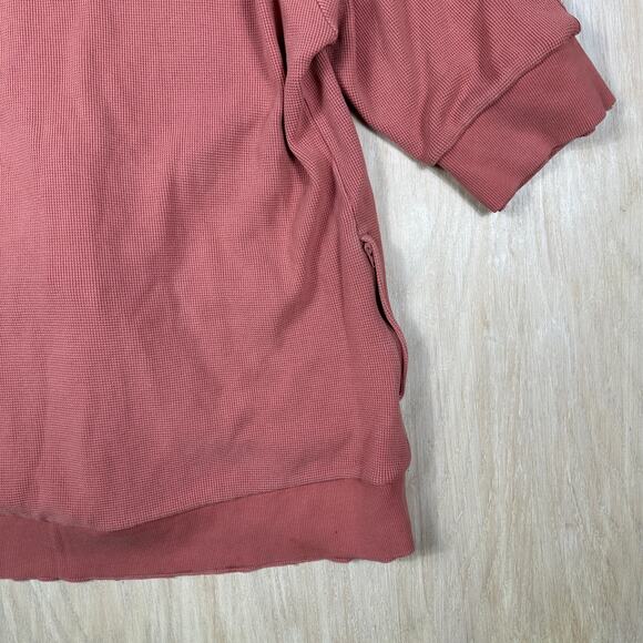 Adidas Raw Pink Short Sleeve Full Zip Waffle Knit Track Top Sporty Jacket Medium - Picture 12 of 14